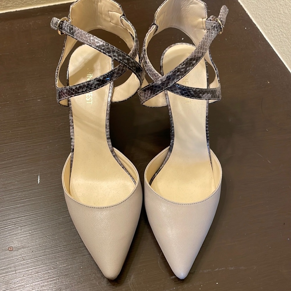 Nine West Cross ankle strap heels